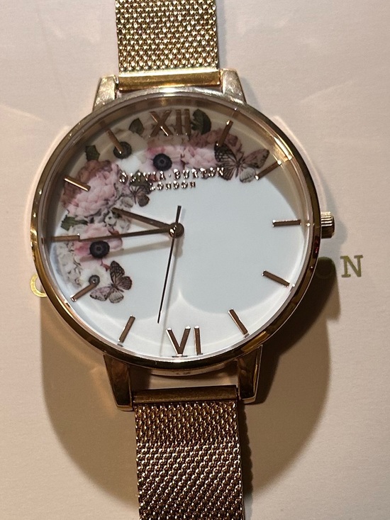 OLIVIA BURTON WATCH WITH 38mm WHITE MULTICOLOR FLORAL PATTERN FACE. main image 5